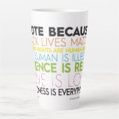 Ik stem omdat.. Kindness is alles-latte Mok (Voorkant)