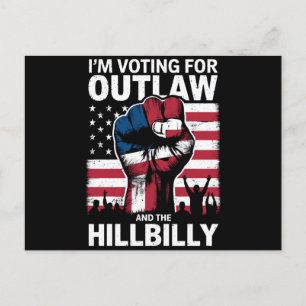 Ik Stem Op de Outlaw En de Hillbilly 2024 U Briefkaart
