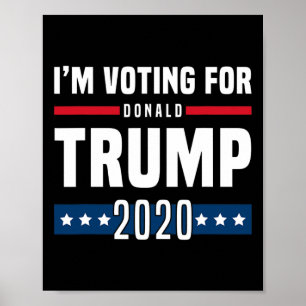 Ik Stem Op De Trump Verkiezing Poster