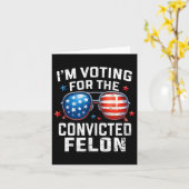 Ik stem op de veroordeelde misdadiger Pro Amerikaa Kaart (Gele Bloem)