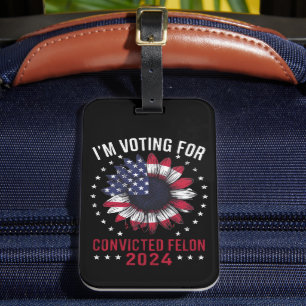 Ik Stem Op De Veroordeelde Misdadiger Pro Trump 20 Bagagelabel