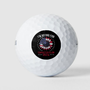 Ik Stem Op De Veroordeelde Misdadiger Pro Trump 20 Golfballen