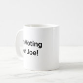 Ik stem op Joe! Koffiemok (Voorkant links)