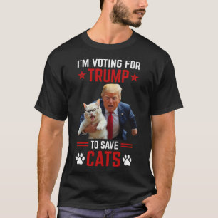 Ik stem op Trump om de verkiezing van Cats Trump 2 T-shirt