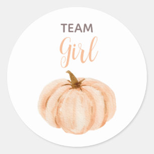 IK STEM Oranje Gendergerelateerd Baby shower Ronde Sticker