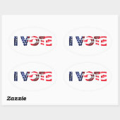 Ik stem ovale sticker (Vel)