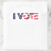 Ik stem ovale sticker (Tas)