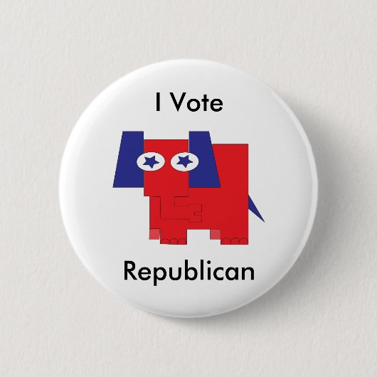 Ik stem over Republikein Ronde Button 5,7 Cm (Voorkant)
