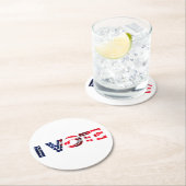 Ik stem ronde kartonnen onderzetter (Insitu)