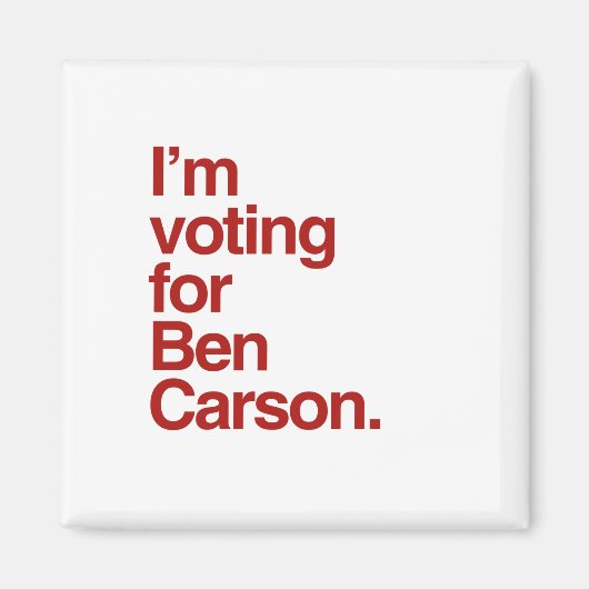 Ik stem voor Ben Carson 2016 Magneet (Voorkant)