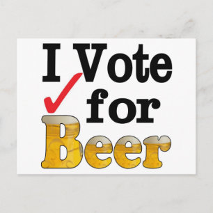 Ik stem voor bier briefkaart