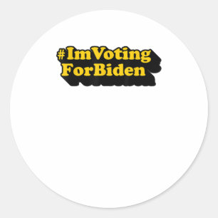 Ik stem voor de eerste stemming in 2020 ronde sticker