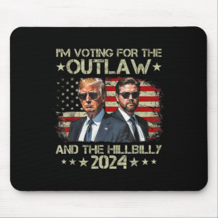 Ik stem voor de Outlaw & de Hillbilly 2024 P Muismat