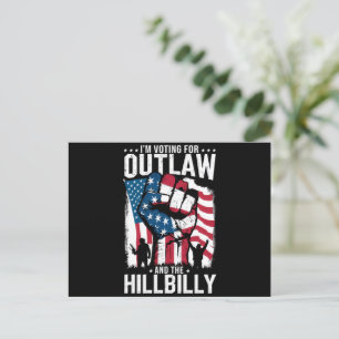 Ik stem voor de Outlaw en de Hillbilly 2024 Briefkaart