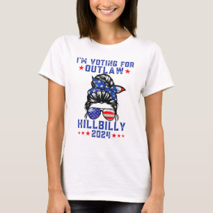 Ik stem voor de Outlaw Hillbilly 2024 Amerikaanse T-shirt