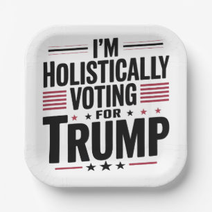 Ik stem voor de verkiezing van Trump in Kamala Papieren Bordje
