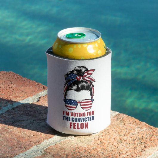 Ik stem voor de veroordeelde misdadiger Pro Trump Blikjeskoeler (Insitu Zwembad)