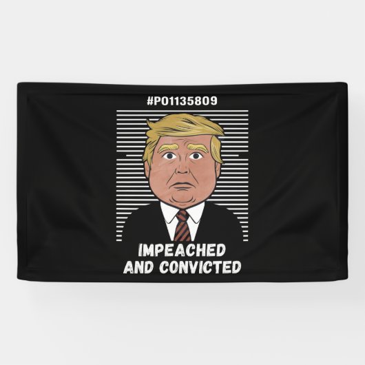 Ik stem voor de veroordeelde misdadiger Pro Trump Spandoek (Horizontaal)