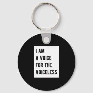 Ik stem voor de Voiceless Vegan Diet Animal Sleutelhanger