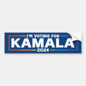 Ik stem voor Kamala 2024 LGBTQ Bumpersticker (Voorkant)