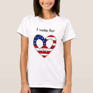Ik stem voor liefde en vrede in de VS T-shirt