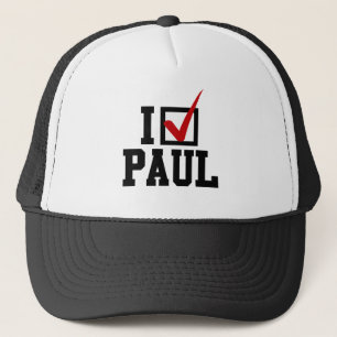 IK STEM VOOR RON PAUL TRUCKER PET