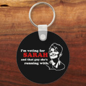 Ik stem voor Sarah en die vent Sleutelhanger (Voorkant)