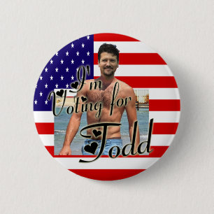 Ik stem voor Todd! Ronde Button 5,7 Cm