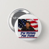 Ik stem voor Todd Ronde Button 5,7 Cm (Voorkant /achterkant)