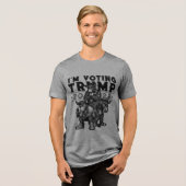 IK STEM VOOR TRUMP 2024 Tri-Blend SHIRT (Voorkant volledig)