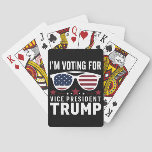 Ik stem voor Vice-President Trump 2024 Pokerkaarten