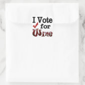 Ik stem voor wijn vierkante sticker (Tas)