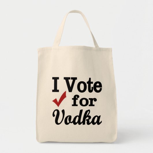 Ik stem voor Wodka Tote Bag (Voorkant)