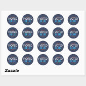 Ik Stemde Blauw Democraat Ronde Sticker (Vel)