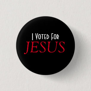 Ik stemde op JESUS Christen  Ronde Button 3,2 Cm