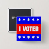 Ik stemde vierkante button 5,1 cm (Voorkant /achterkant)