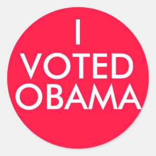 IK, STEMMING, OBAMA RONDE STICKER