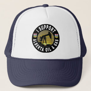 Ik Steun Alberta Olie & Gas Trucker Pet