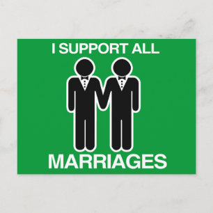 IK STEUN ALLE MARRIAGES GELIJK - BRIEFKAART
