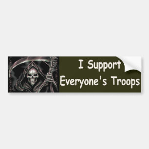 Ik steun alle troepen bumpersticker
