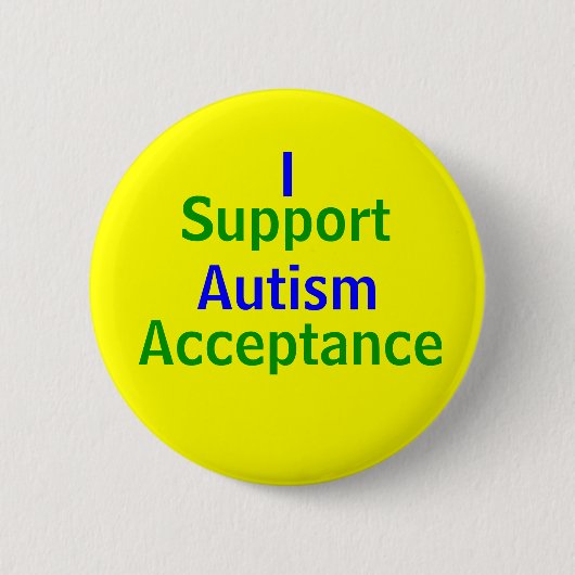 Ik steun Autism-acceptatie Ronde Button 5,7 Cm (Voorkant)