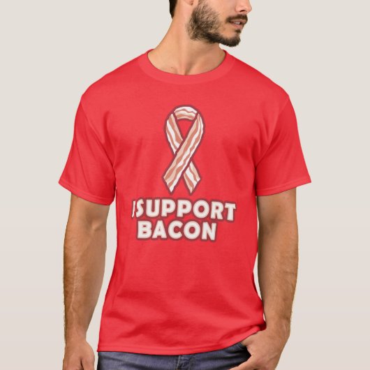 Ik steun bacon t-shirt (Voorkant)