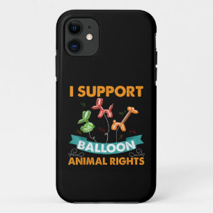 Ik steun ballon dierenrechten grappig verjaardagsg iPhone 11 hoesje