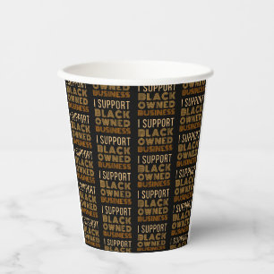Ik steun bedrijven in zwart bezit papieren bekers