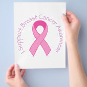 Ik steun borstkankervoorlichting flyer (Hand)