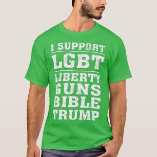 Ik steun de Bijbel van de Pistolen van de Liberty T-shirt