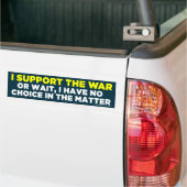 Ik steun de Bumpersticker van de oorlog (Op Truck)