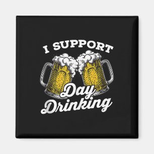 Ik steun de dag Drink Funny Beer Drinker Tanktop Magneet