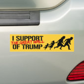 Ik steun de Grote Muur van Trump -.png Bumpersticker (Op auto)
