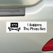 Ik steun de Pirate Bay Bumpersticker (Op auto)